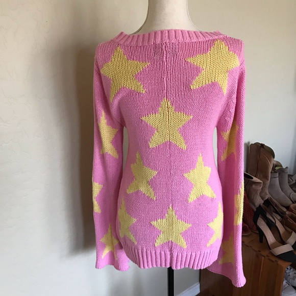 Wildfox White Label Pink Starry Eyed Sweater - Picture 4 of 5
